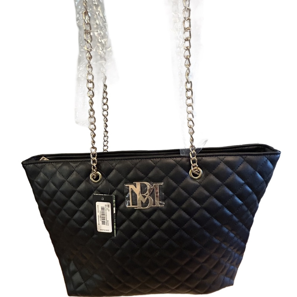 Badgley Mischka Buttery Soft Tote Bag in Black. NWT. Gift Ready!!